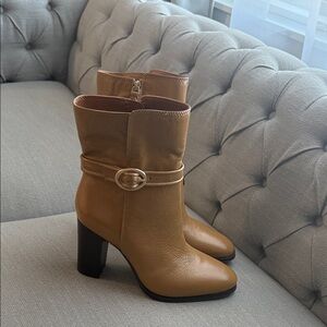 Franco Sarto Camel Heeled Boots